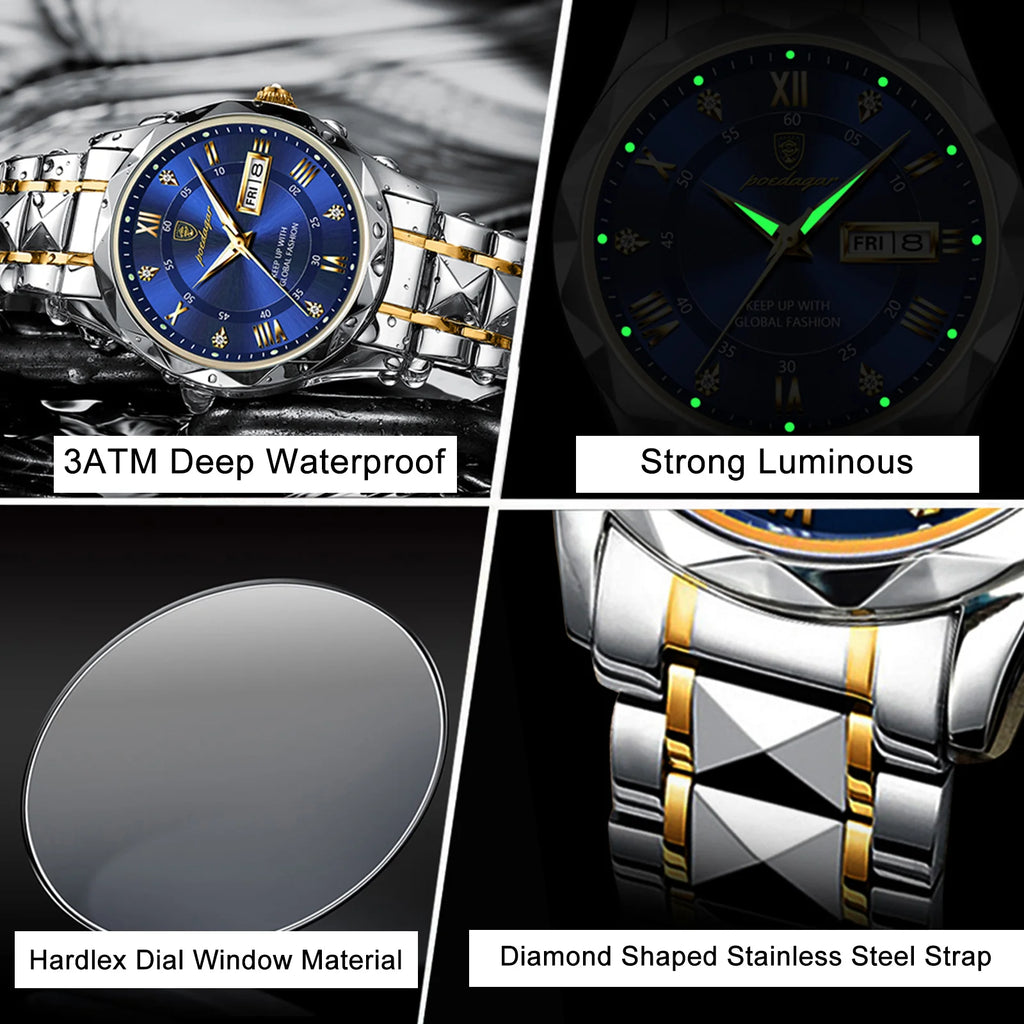 POEDAGAR Business Men Watch